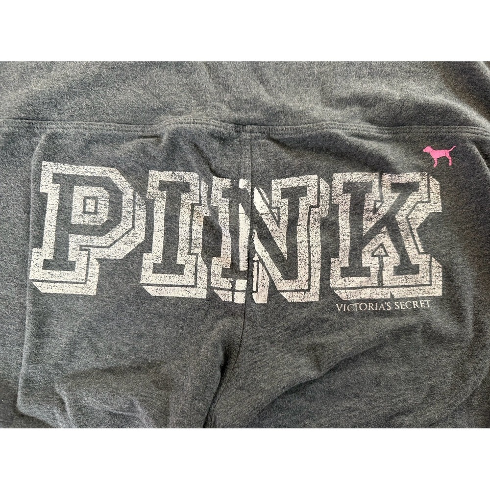 Vintage VS PINK Wide Leg Fold Over Leggings Y2K Gray Deadstock - Picture 4 of 7